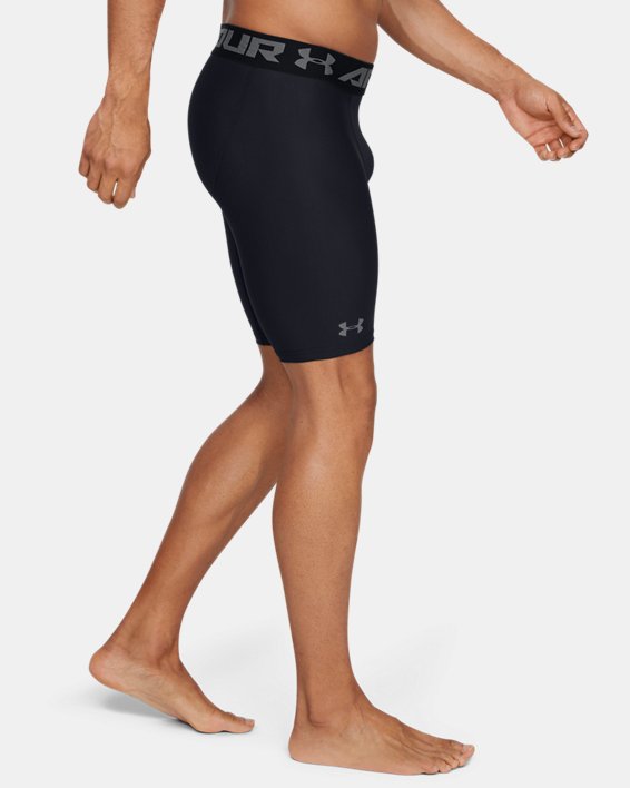 Men's HeatGear® Armour Long Compression Shorts, Black, pdpMainDesktop image number 3